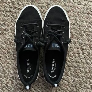 Sperry tennis shoes black sz 7.5